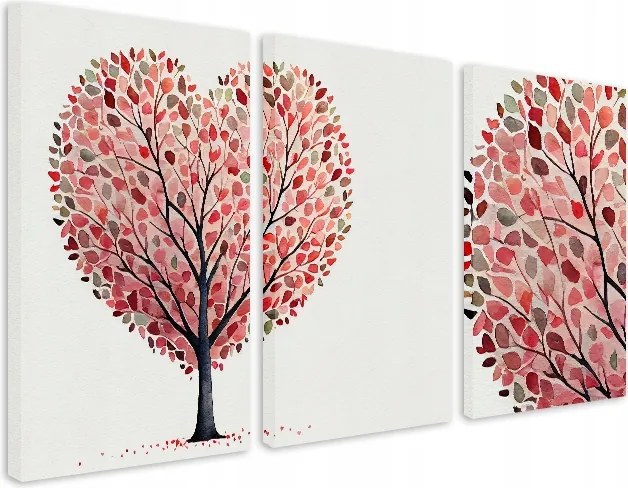 Hálószoba képek Triptichon falra Szerelem A boldogság fája 90x180