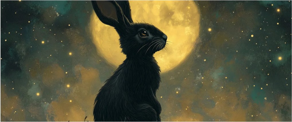 Kép - Nyúl és hold (120x50 cm)