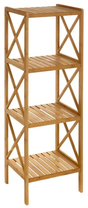 Natúr színű bambusz fürdőszobai polcos állvány 33x119 cm – Casa Selección
