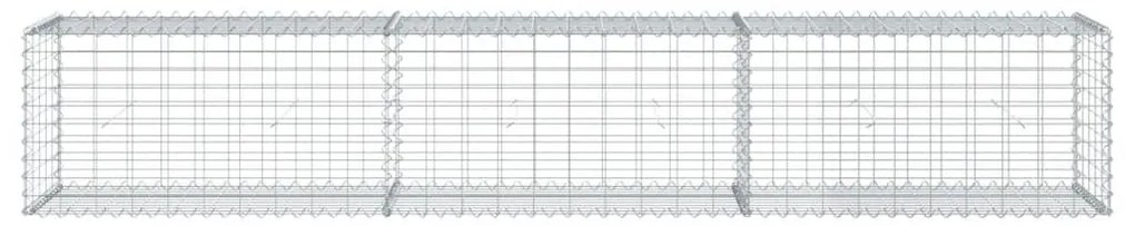 horganyzott vas gabion kosár fedéllel 300 x 50 x 50 cm
