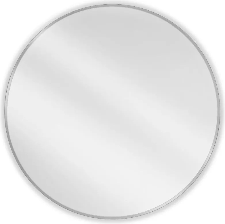 Mexen Loft, kerek fürdőszobai tükör 100 cm, keret színe szálcsiszolt acél, 9850-100-100-000-10