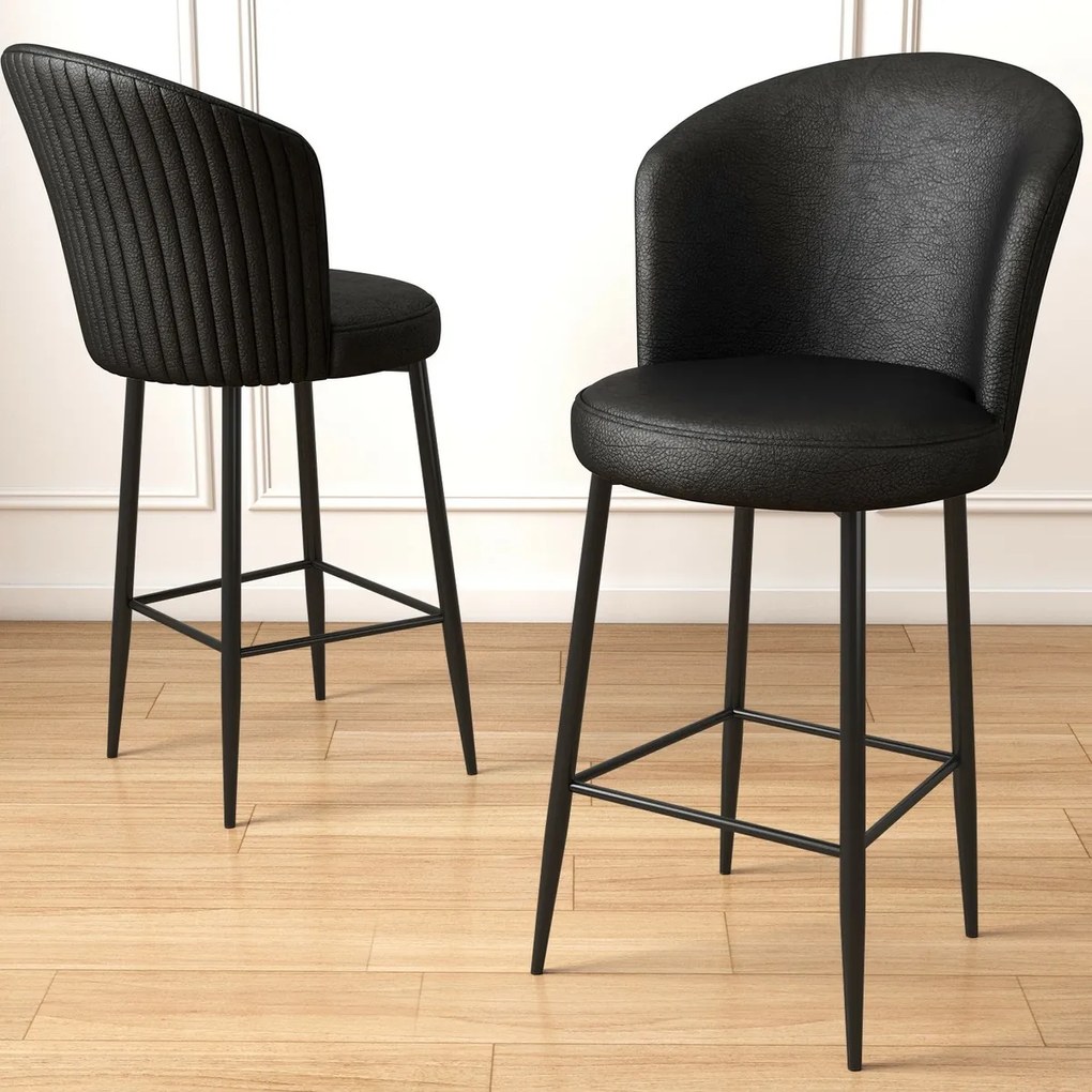 Uras Black and Black bárszék szett, 2 db, 2 db