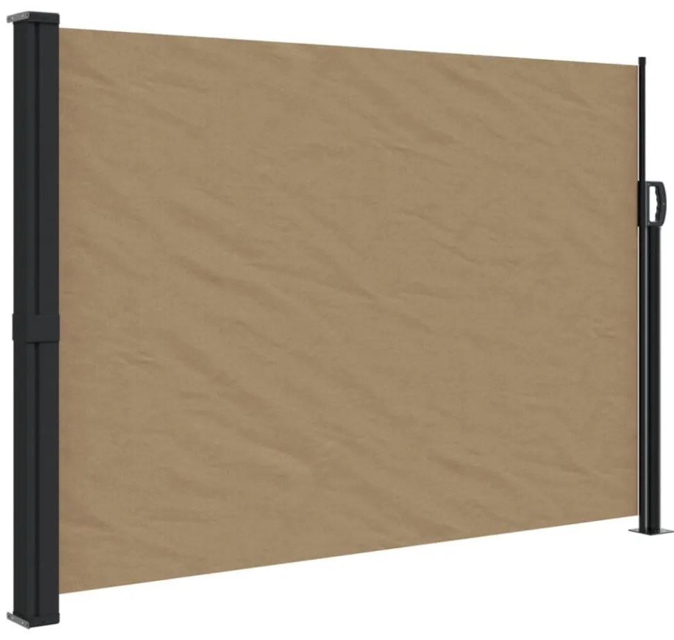 tópszínű behúzható oldalsó napellenző 140 x 600 cm
