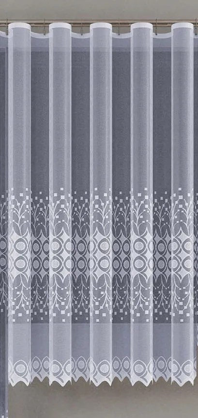 Mg Függöny jacquard 619/122 Fehér 350x180cm Kész M Szalaggal