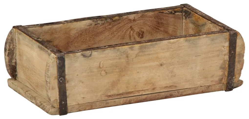 Tálca 30x15x9 cm Masszív Fa Újrahasznosított