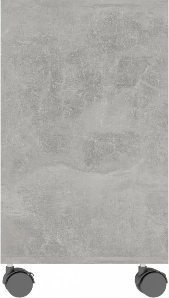 betonszürke szerelt fa kisasztal 70 x 35 x 55 cm