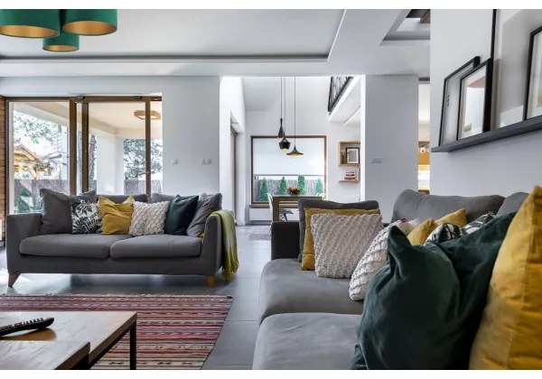 Mennyezeti lámpa SPACE 3xE27/60W/230V zöld/arany