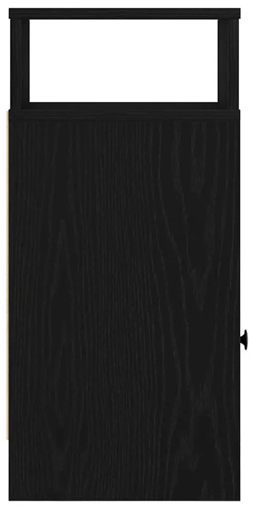 2 db fekete éjjeliszekrény fiókkal 25 x 31 x 66 cm