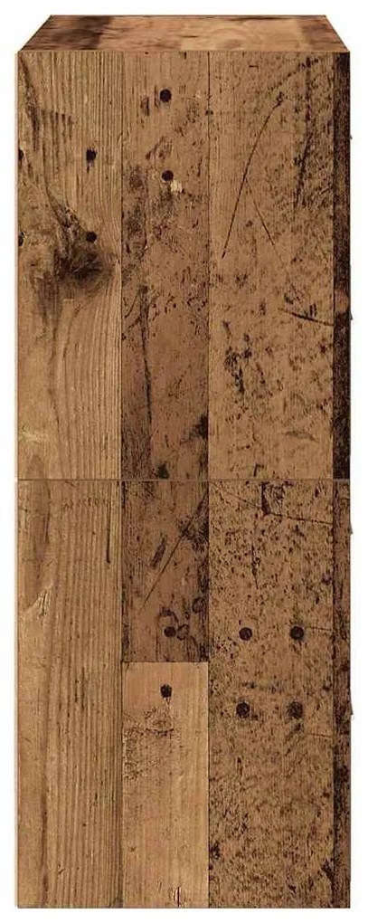 2 db antik fa szerelt fa szekrény 2 fiókkal 60 x 31 x 40 cm