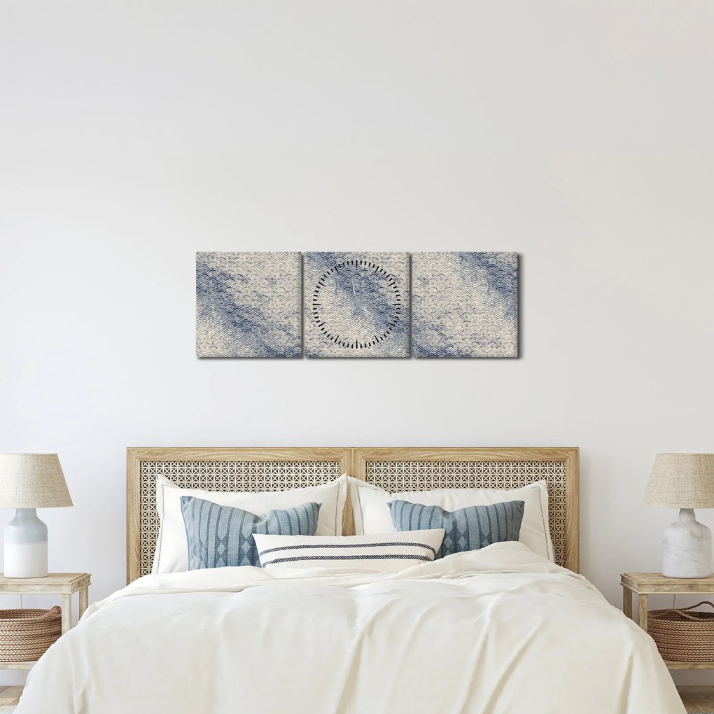 Kép - Hullámminta (órával) (90x30 cm)