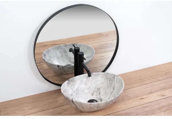 REA-U9908 - SOFIA ráépíthető mosdó 34,5x41 cm kerámia/kőhatású