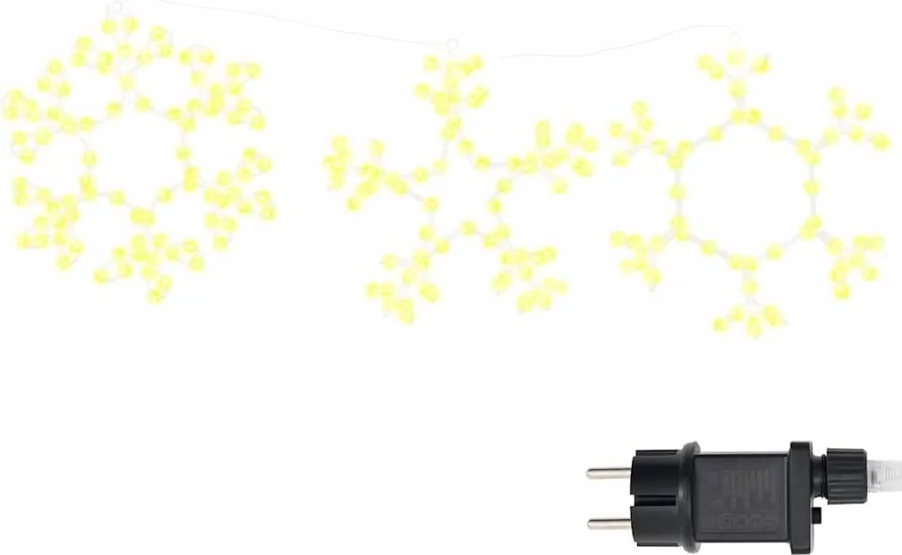 vidaXL Karácsonyi Hópehely 252 LED-del Meleg fehér 44,5 x 38 cm PVC