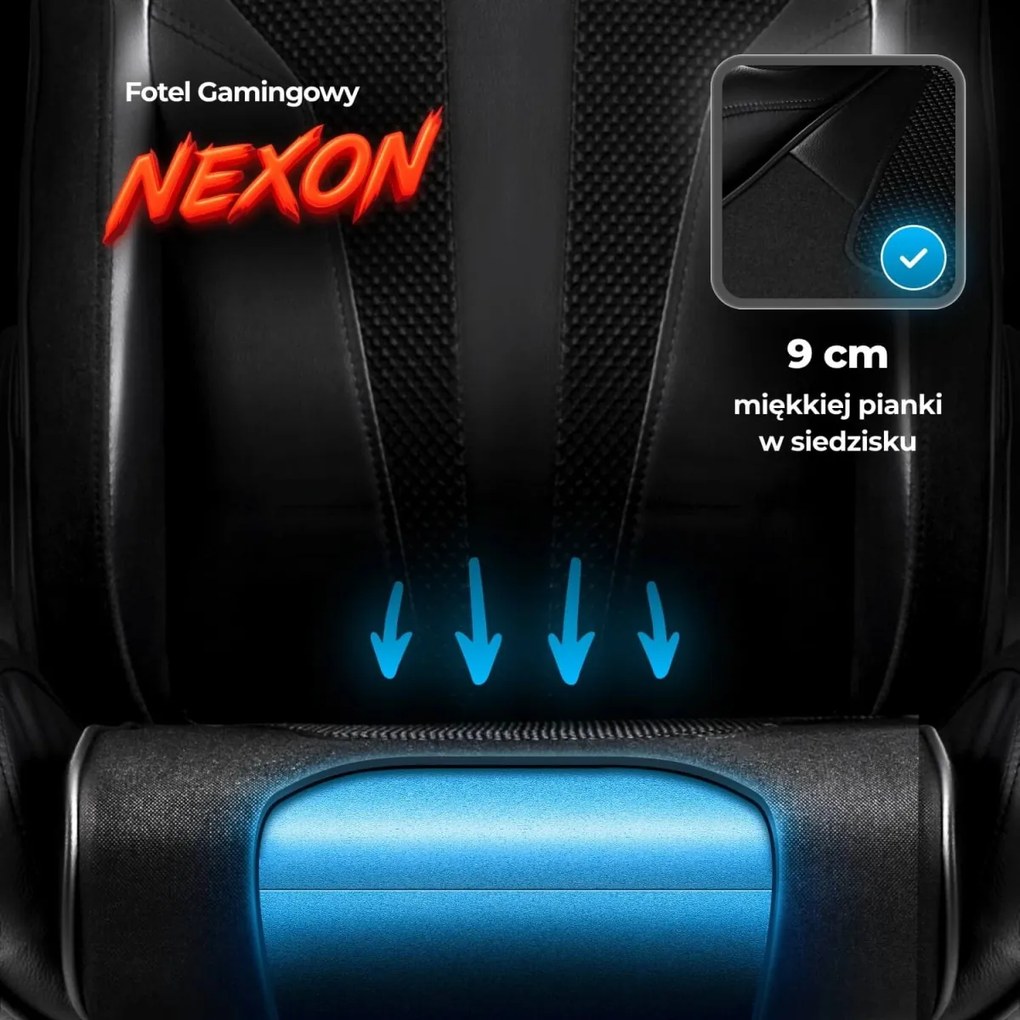 Gaming forgószék fekete/sárga színben. NEXON