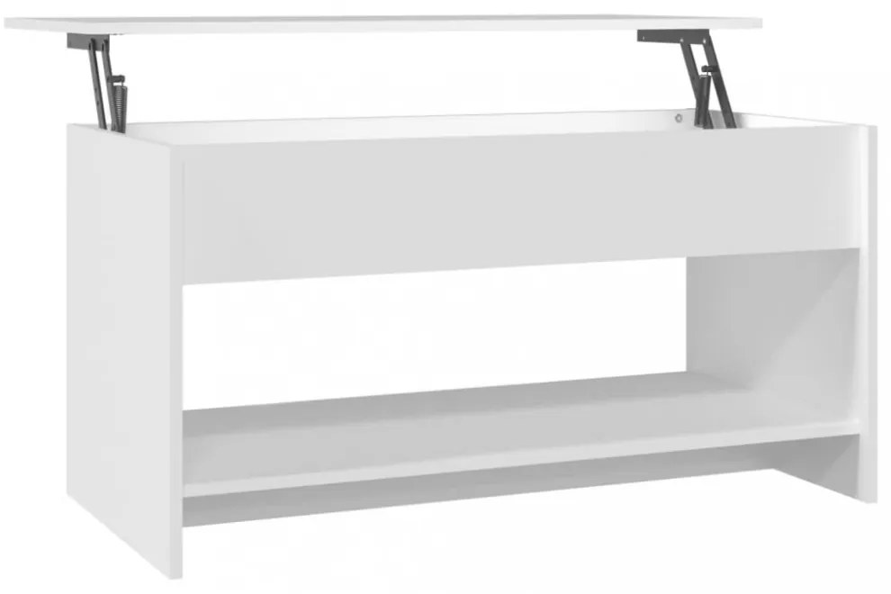 fehér szerelt fa dohányzóasztal 102x50x52,5 cm
