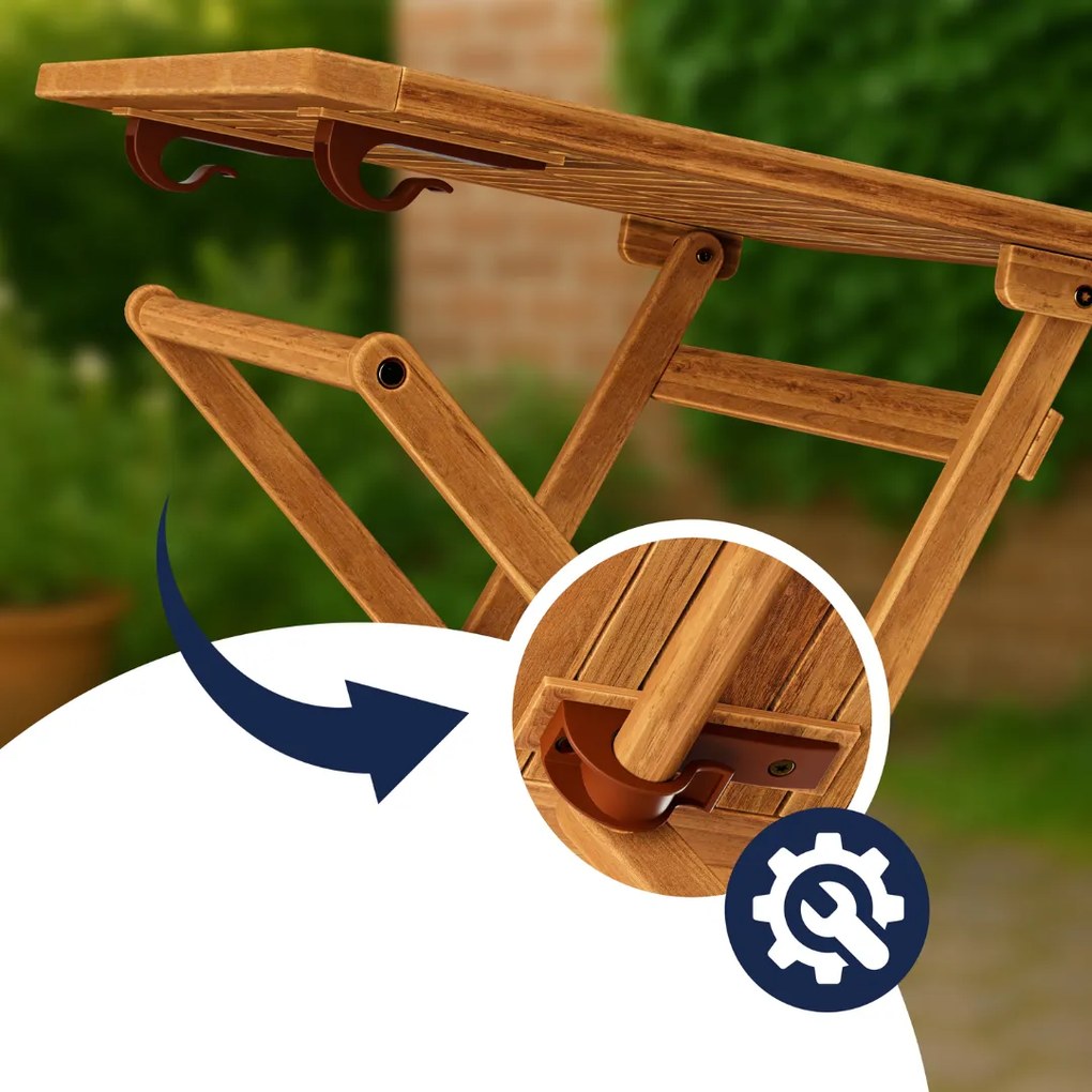 ALEK fa tárolóasztal, 70x70x73cm, barna Casaria