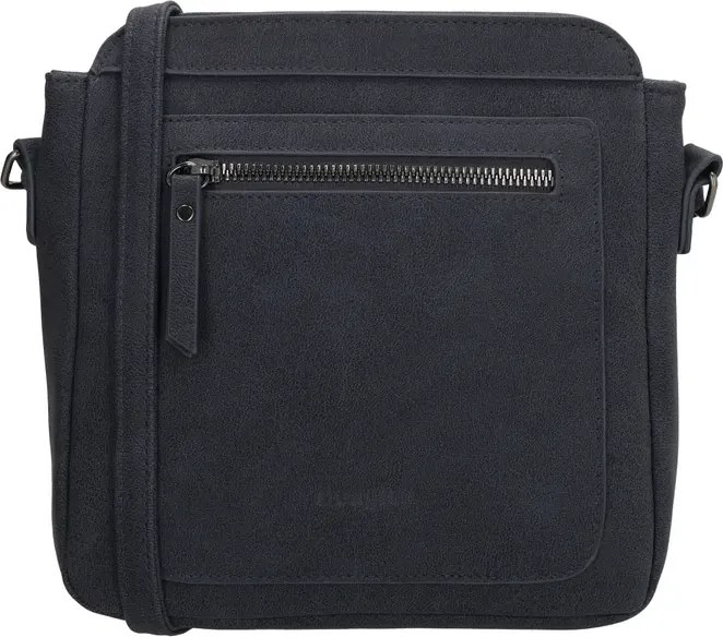 Sötétkék steppelt keresztpántos táska „Diadem”