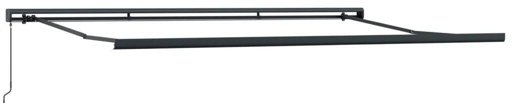 Behúzható napellenző Narancs és Barna 450 ×300 cm Szövet és Fém