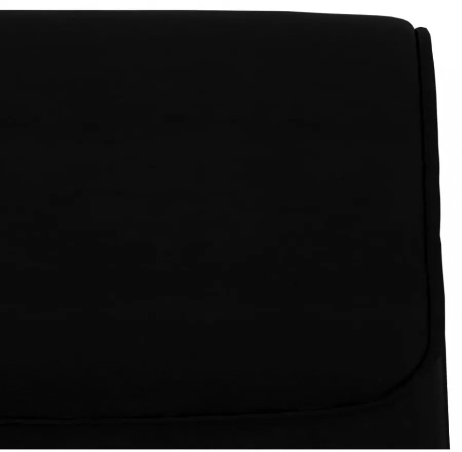 vidaXL fekete műbőr pad 100 x 64 x 80 cm