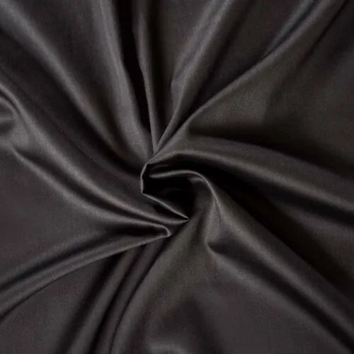 Kvalitex szatén lepedő rugalmas fekete, 160 x 200 cm