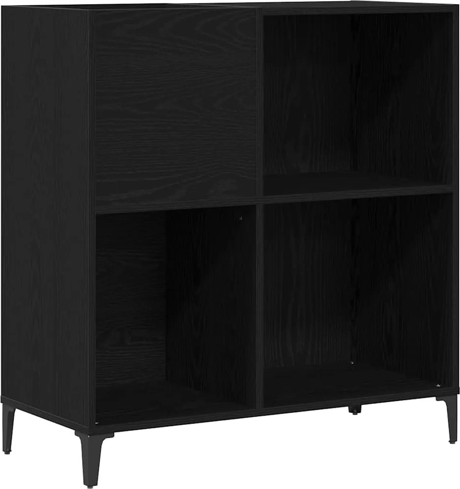 vidaXL Hanglemez szekrény Fekete tölgy 84,5 x 38 x 89 cm Faanyag