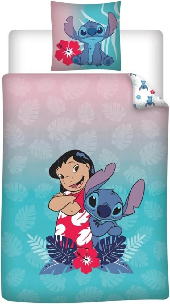 Disney Lilo és Stitch, A csillagkutya Island Friends ágyneműhuzat 140×200cm, 65×65 cm