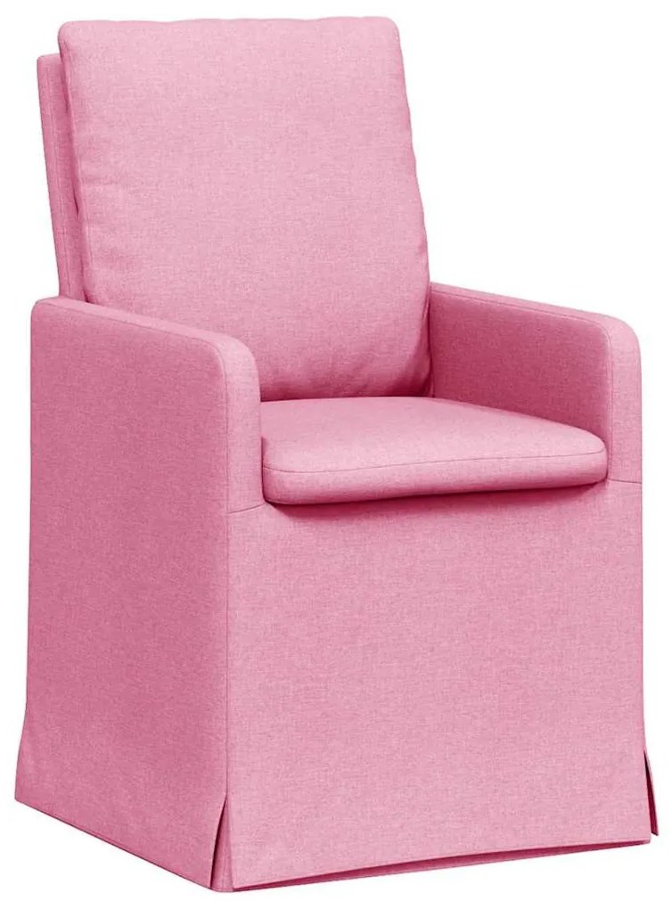 Étkező Székek 2 pcs Rózsaszín 57 x 67 x 98 cm szövet