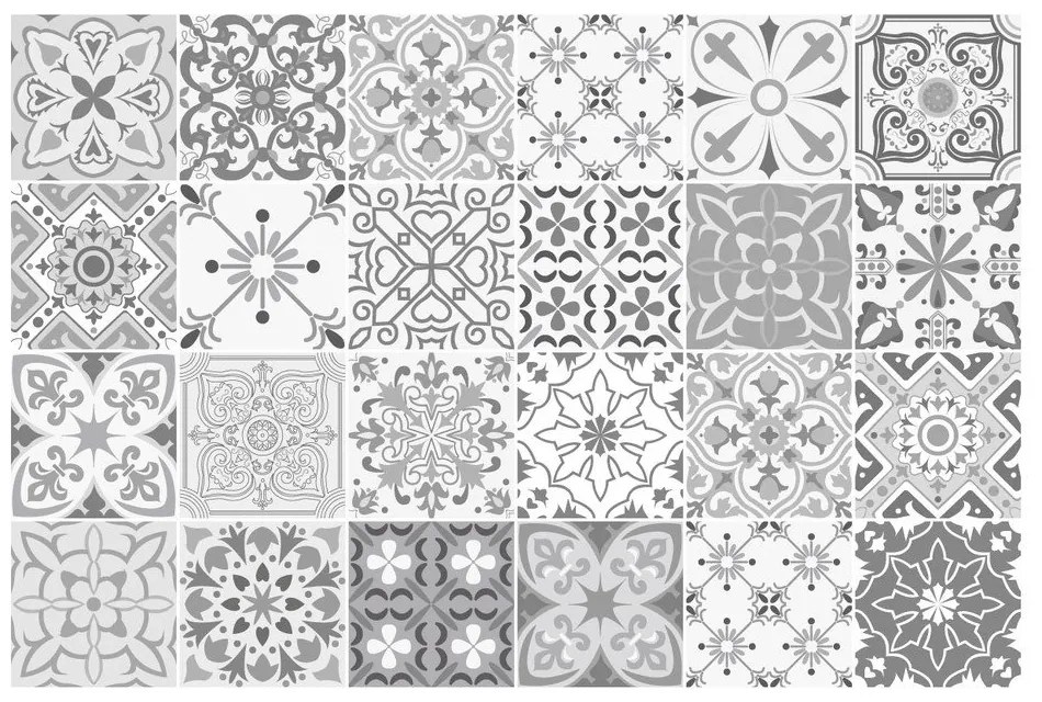 Gythio 24 db-os dekoratív falimatrica szett, 10 x 10 cm - Ambiance