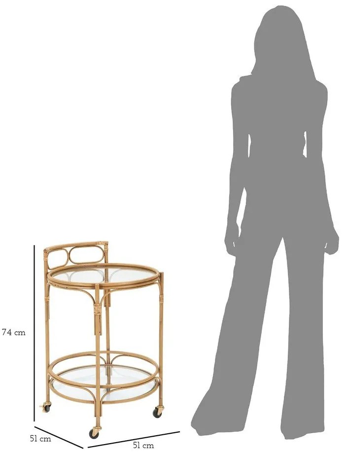 Fém gurulós zsúrkocsi ø 51 cm Panama – Mauro Ferretti