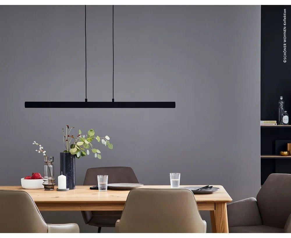 Fekete LED dimmelhető függőlámpa Stripe – Fischer &amp; Honsel