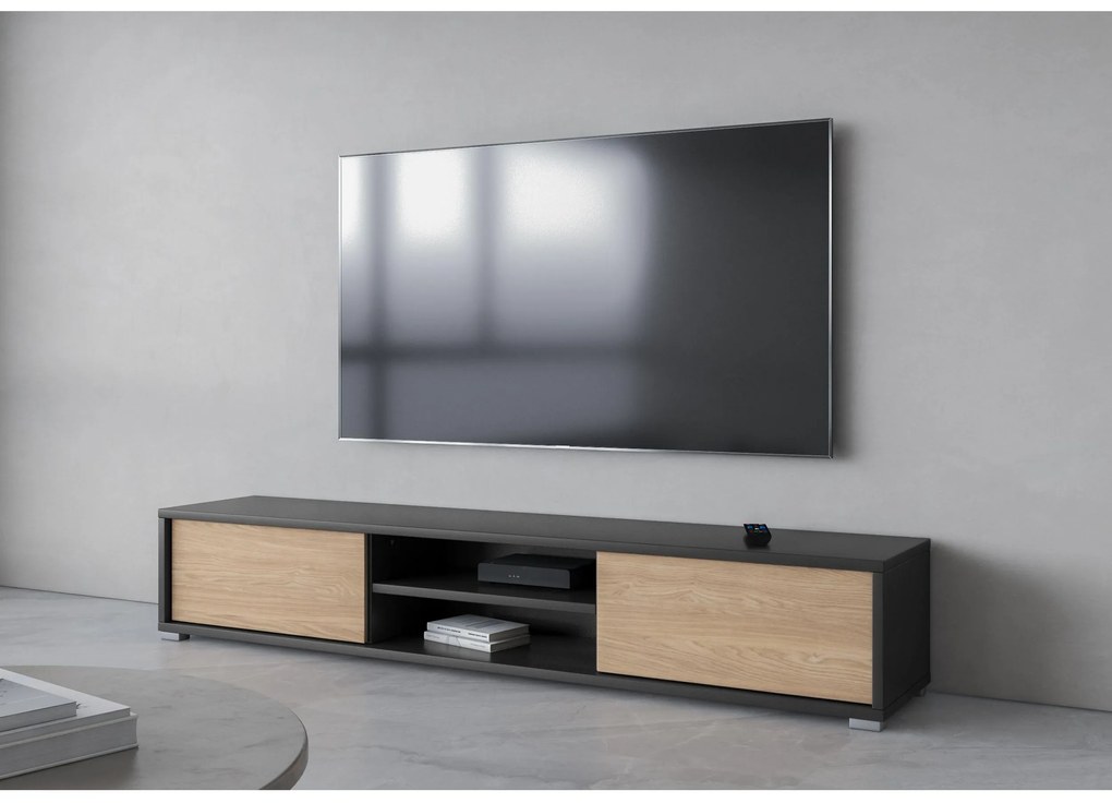 TV asztal Fiora 40 (antracit + olajozott tölgy). 1066469