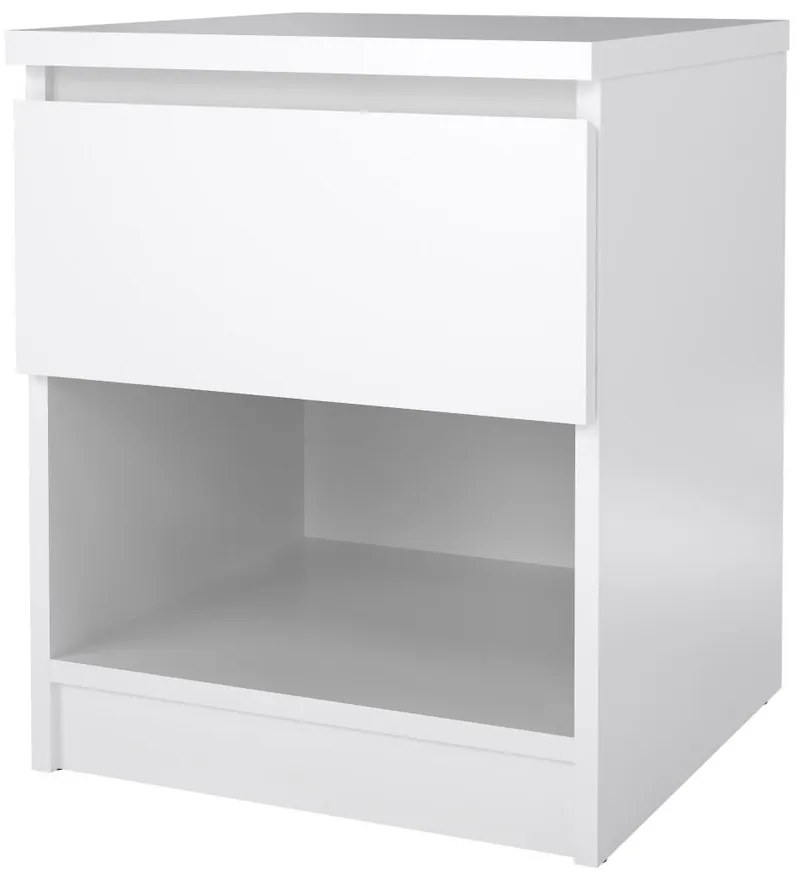 Simplicity éjjeliszekrény, fehér fényes