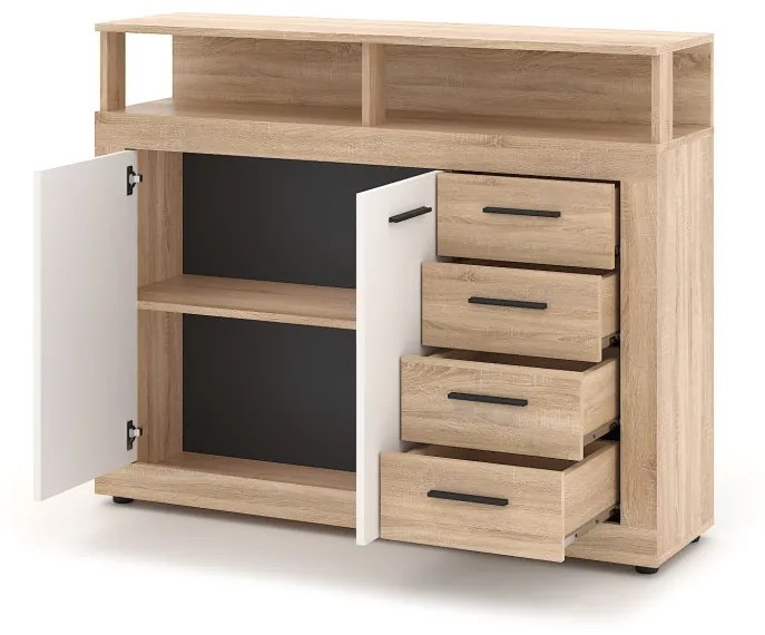 LUNA MIDI A KOMODA 2D4S SONOMA/WHITE