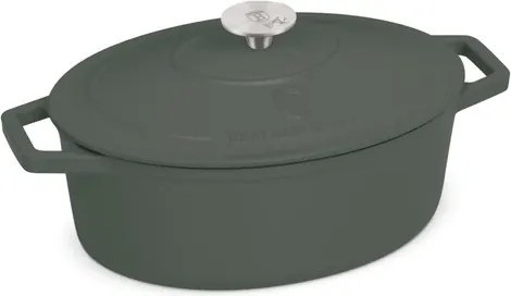 BerlingerHaus Ovális öntöttvas pecsenyesütő (4,65 L) Matte Green Collection BH/6545