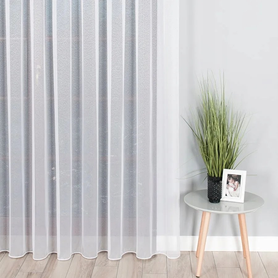 Kész Függöny Napellenző Fehér Ólomszalaggal Wave Rendszerhez 300 X 220