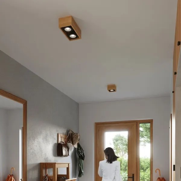 Sollux SL.0916 - Mennyezeti lámpa QUATRO 2xGU10/40W/230V bükkfa