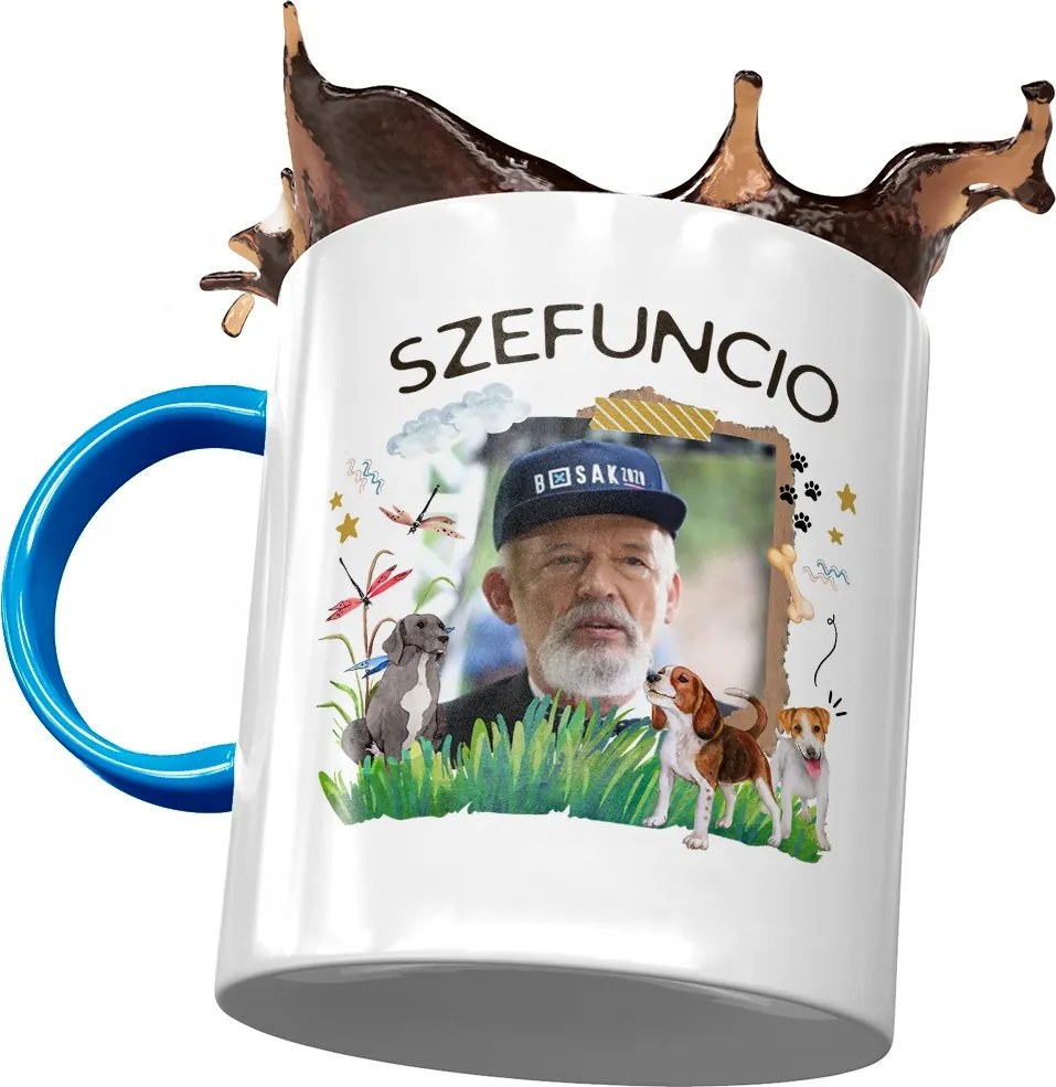 Kék Janusz Corwin Mikke Bögre Ajándék Nyomtatott Fotóval