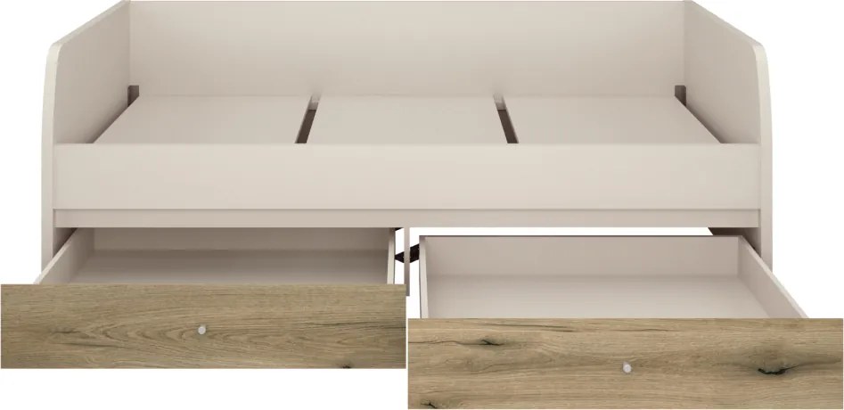 Ágy, 90x200, kasmír/evoke tölgy, KAROS 2S