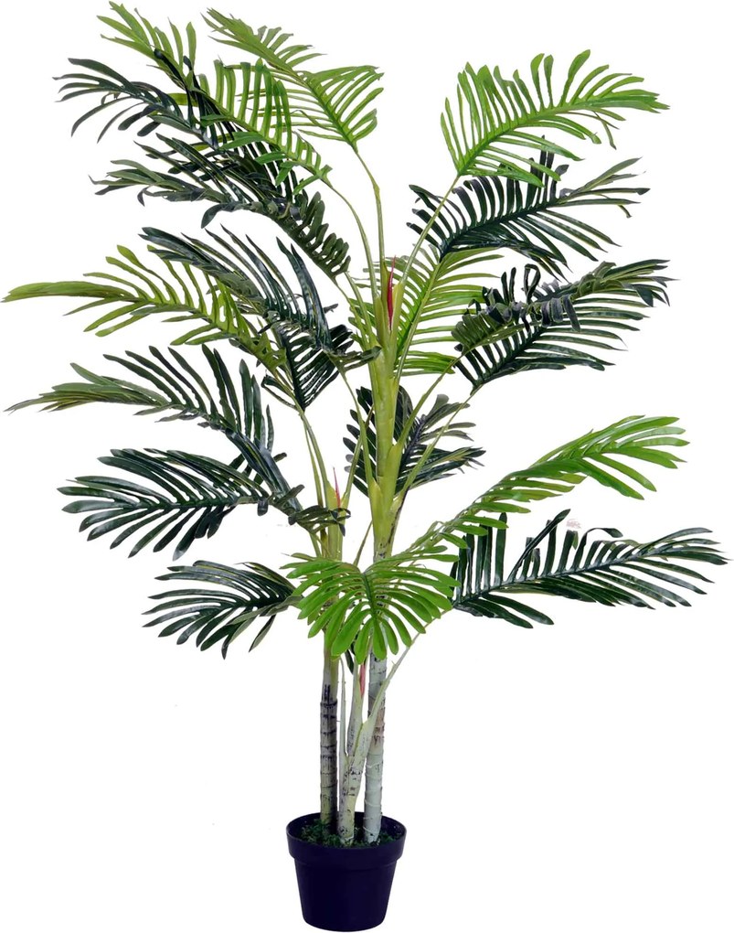 Outsunny Mesterséges Pálmafa Nagy 150 cm, Mesterséges Növény, Mesterséges Pálma, Műanyag Mesterséges Növények Cserépben, Hamis Növény, Mint a Valódi,