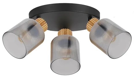 Brilagi - HYGGE 3xE14/15W/230V spotlámpa fekete/füstszínű