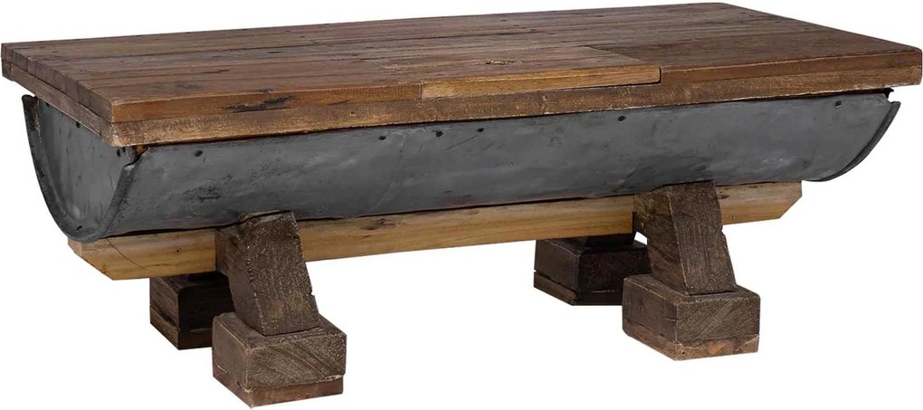 vidaXL Dohányzóasztal Természetes 90 x 50 x 35 cm faszínű