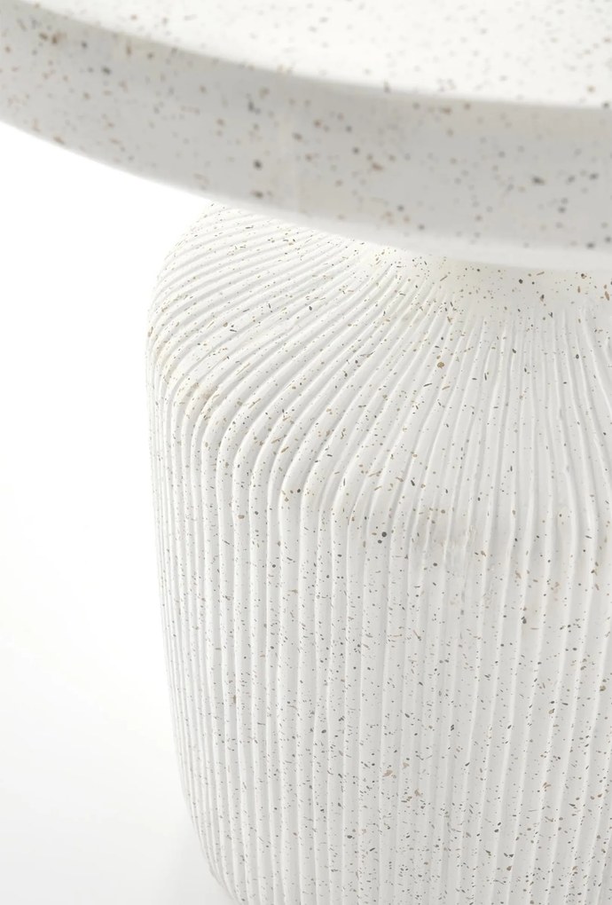 Sintro dohányzóasztal 54 cm - fehér terrazzo