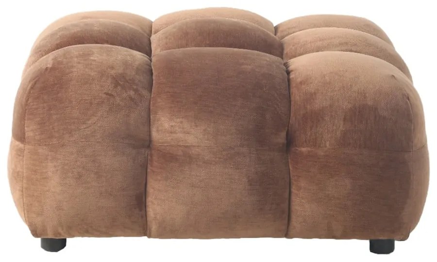 Barna bársony lábtartó Hackman – Dutchbone