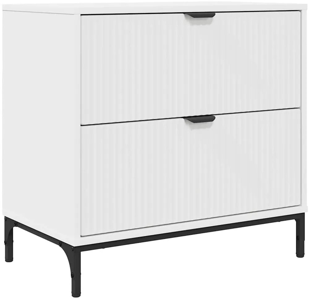 Éjjeli asztal fiókkal Fehér 63.5 x 36 x 61 cm Faanyag