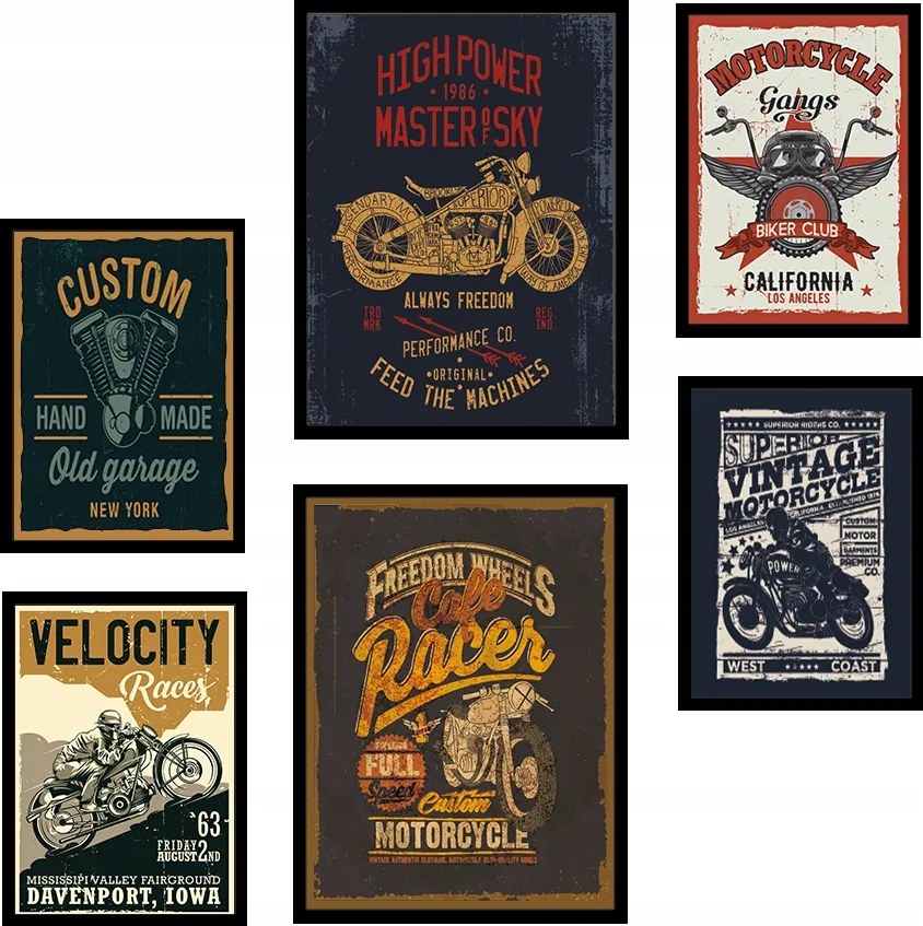 Extra Szett 6db-os Képek Poszterek keretben KP326