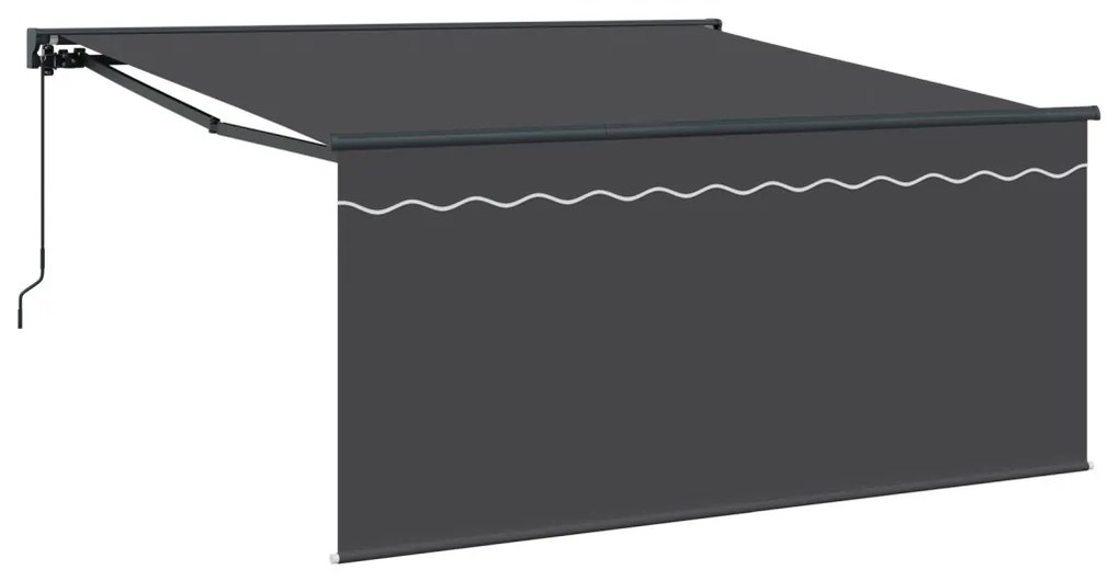 Behúzható napellenző Szürke és antracit 350 x 250 cm