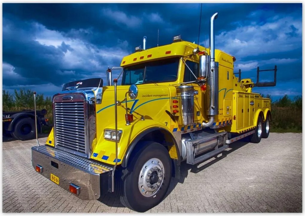 Poszterek 100x70 Sárga teherautó vontató