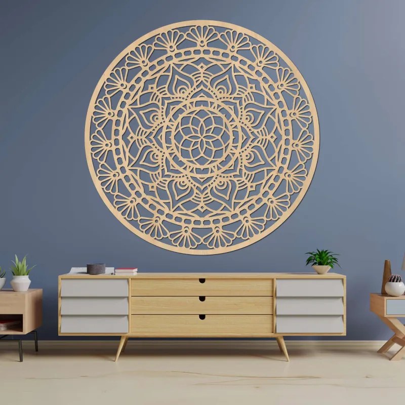 Fából készült mandala a falon | AFRODITA