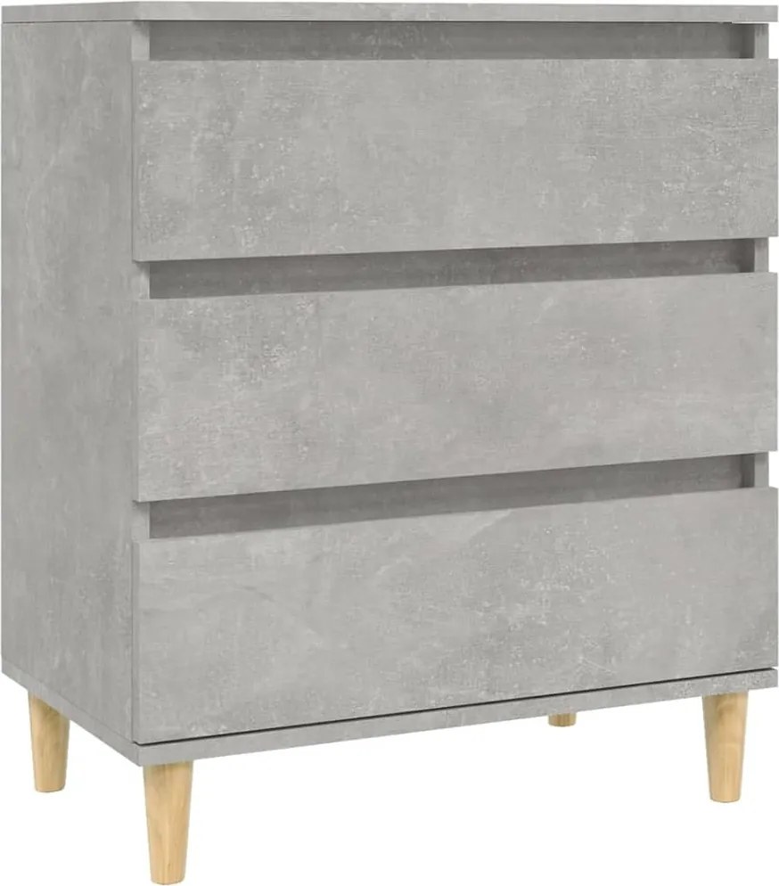 vidaXL betonszürke szerelt fa tálalószekrény 60 x 35 x 70 cm