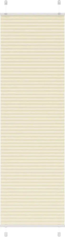 vidaXL pliszírozott redőny krém 55x200 cm szövetszélesség 54,4 cm