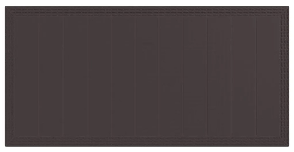 Kerti Asztal Barna 200x100x73 cm Polirattan